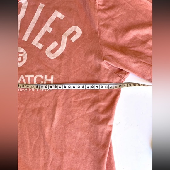 Crosshatch Black Label V Neck T-Shirt Tee Coral Pink Cotton Mens Size XXL - Picture 6 of 7